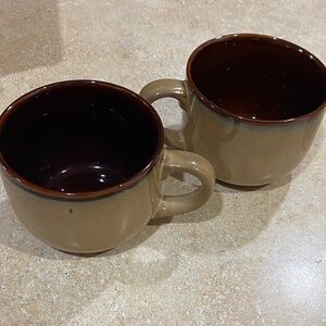 Sango 4933 large Brown Ceramic Coffee/soup Mugs